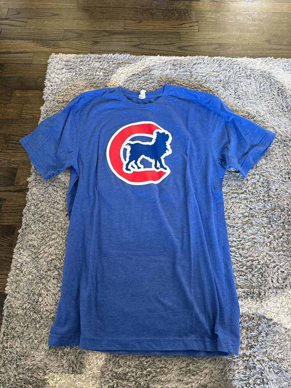Chicago Cubs Sit! Stay! #16 Dog Graphic T-Shirt - Blue